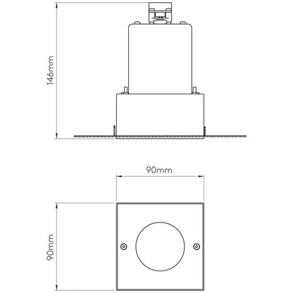 Astro Trimless Square Recessed Downlight