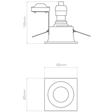 Minima Square White IP65 Recessed Downlight