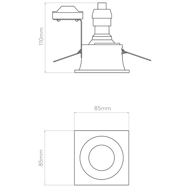 Astro Minima Square Fixed Downlight