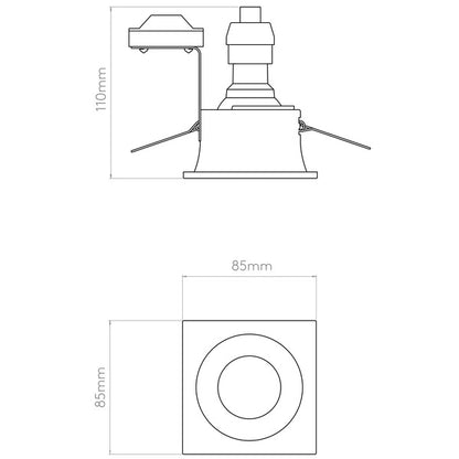 Astro Minima Square Fixed Downlight