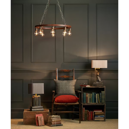 Hopper Table Lamp in Bronze Resin