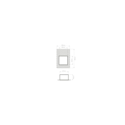 Borgo Trimless 65 Large Matt White Wall Recessed