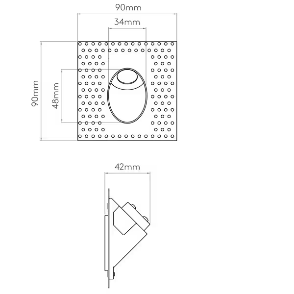 Leros Trimless LED Recessed Wall Light