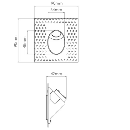 Leros Trimless LED Recessed Wall Light