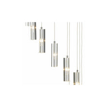 Galileo Twelve-Light Cluster LED Pendant with Crystal Block Shade