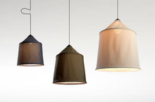 Jaima 43 IP65 Small Outdoor LED Pendant with Tapered Textile Shade