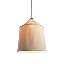 Jaima 71 IP65 Large Outdoor LED Pendant with Tapered Textile Shade