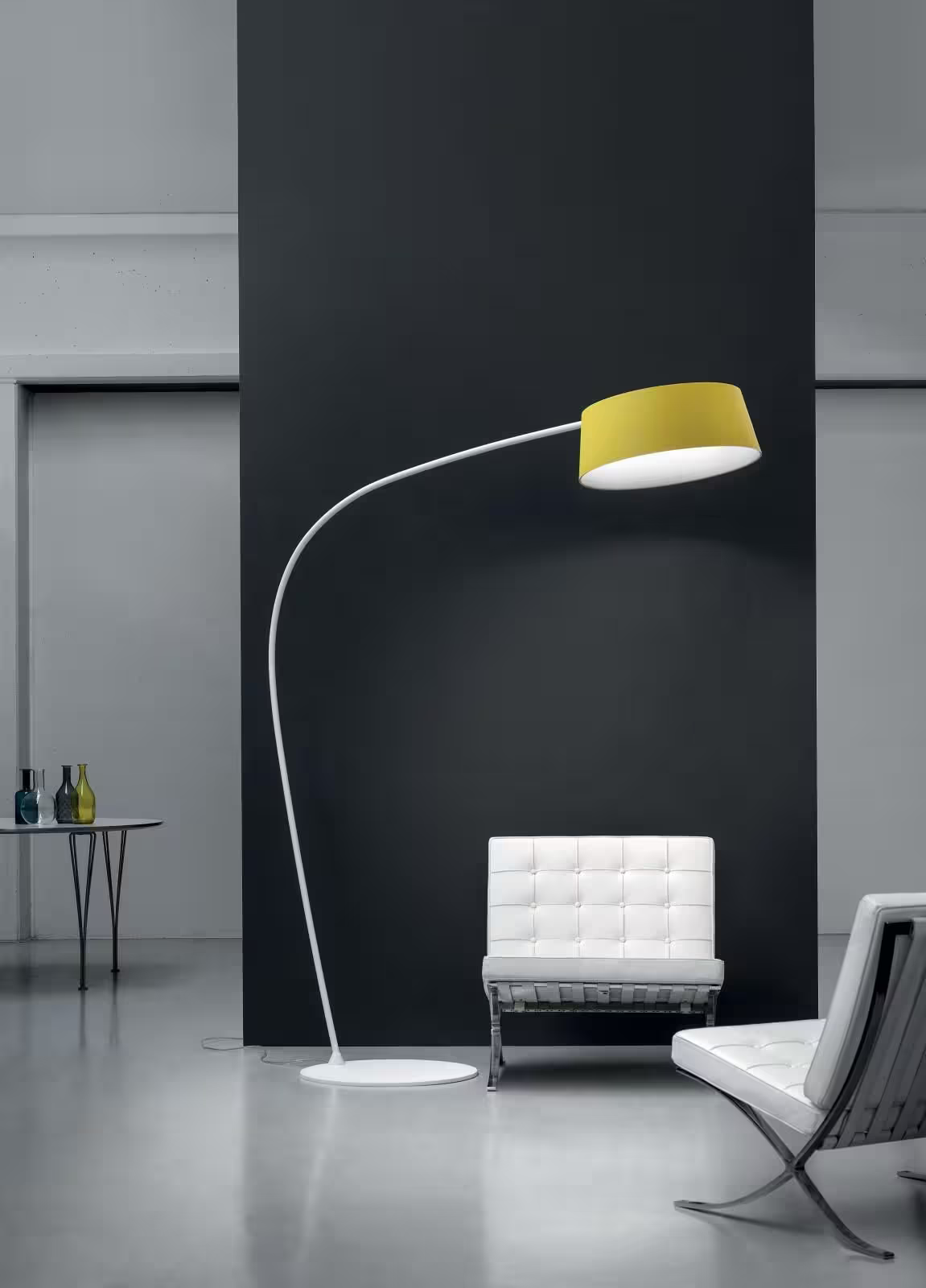 Oxygen FL1 Adjustable LED Floor Lamp with Arched Upright & Flexible Rod