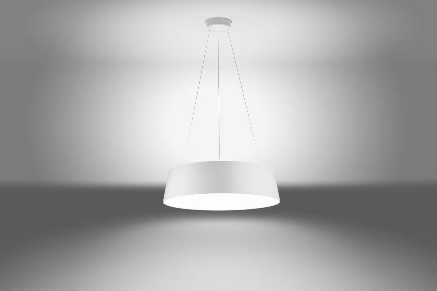 Oxygen P Large LED Round Pendant with Polyurethane Lampshade