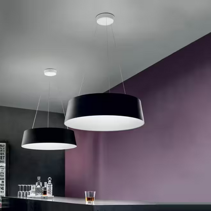Oxygen P Large LED Round Pendant with Polyurethane Lampshade