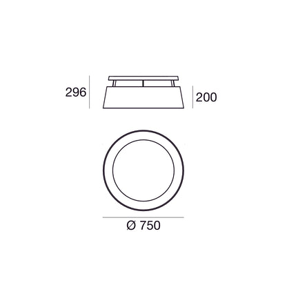 Oxygen S Large LED Ceiling Downlight with Minimal & Elegant Design