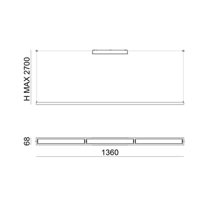 Tablet PX Rectangular LED Pendant