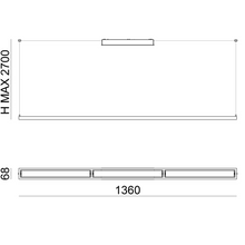 Tablet PX Rectangular LED Pendant