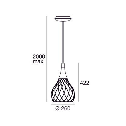 Mongolfier P1 Small LED Pendant with An Organic Circular Shaped