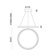 Hinomaru P Small LED Pendant