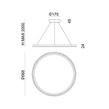 Hinomaru P Large LED Pendant