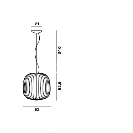 Spokes 2 LED Pendant with Varnished Steel & Aluminium