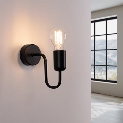 Vector Wall Light in Black