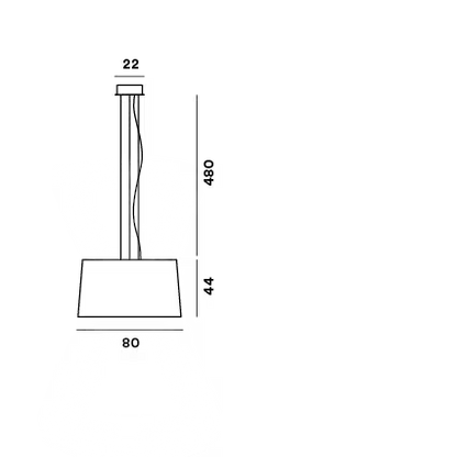 Twiggy Twice LED Pendant with Coated Metal & Aluminium