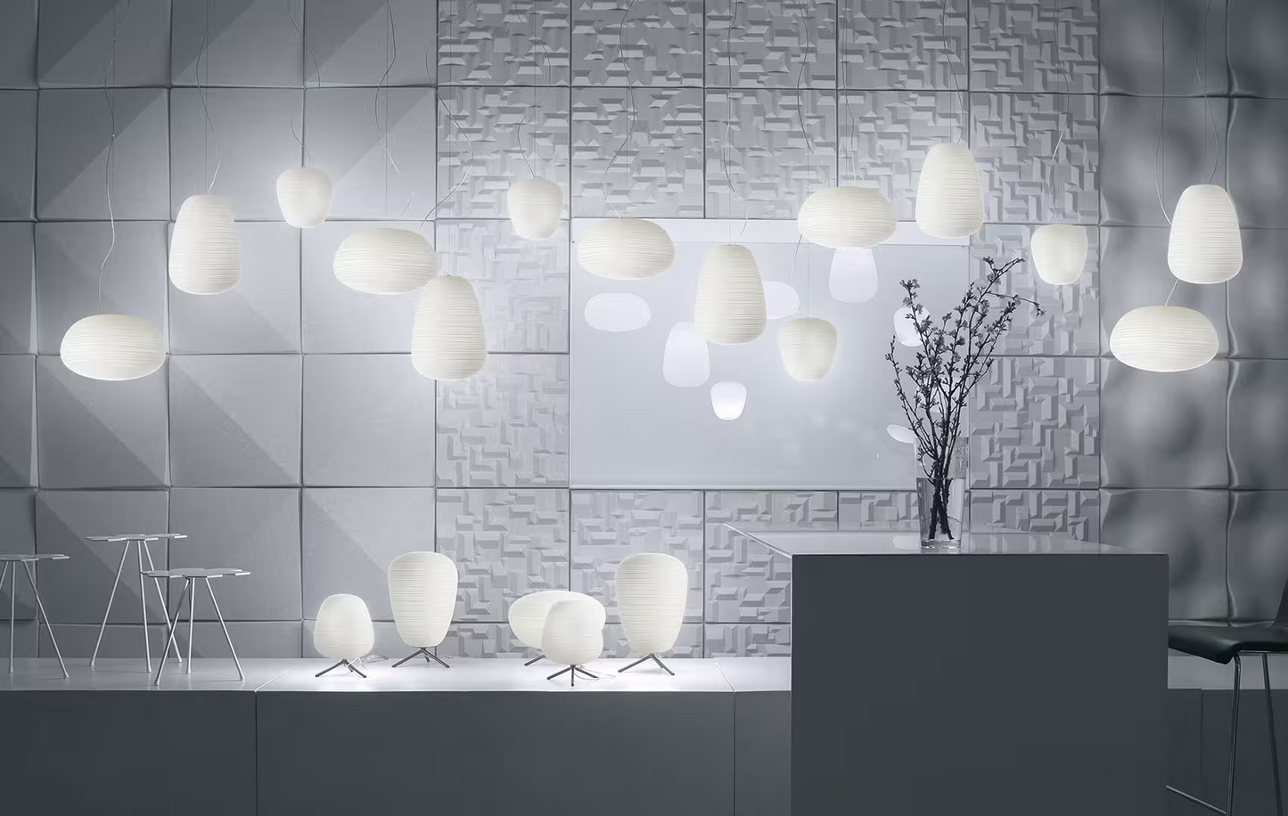 Rituals 1 Dimmer Satin Glass Table Lamp with Coated Metal