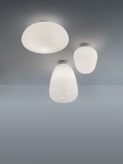 Rituals 3 Blown Glass Ceiling Light with Lacquered Metal