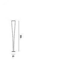 Mite Fibre Glass Floor Lamp with Nickel-Plated Metal Steel & Aluminium
