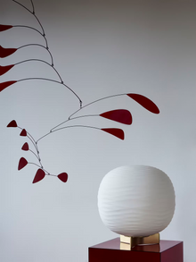 Gem Blown Glass Table Lamp with Gold-Plating Satin Aluminium