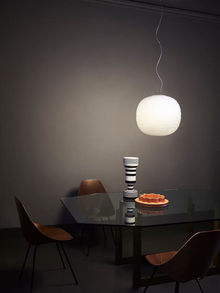 Gem Single H 10M LED Pendant with Blown Acid-Etched Glass