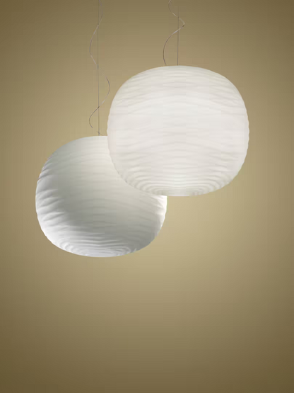 Gem Single H 10M LED Pendant with Blown Acid-Etched Glass