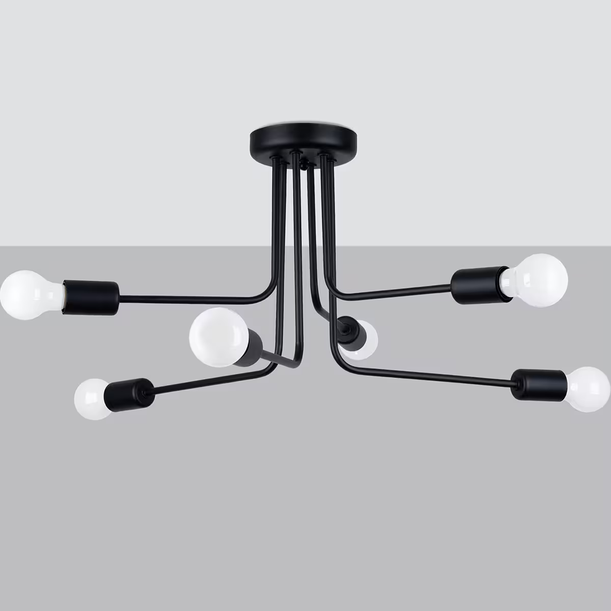 Norah 6 Chandelier in Black