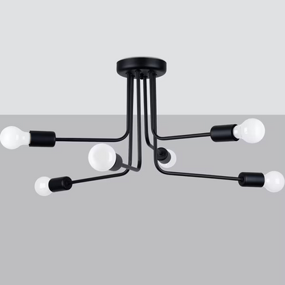 Norah 6 Chandelier in Black