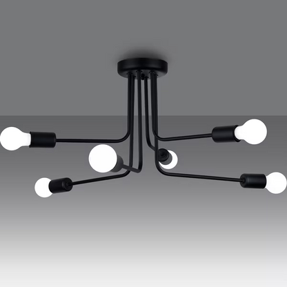 Norah 6 Chandelier in Black