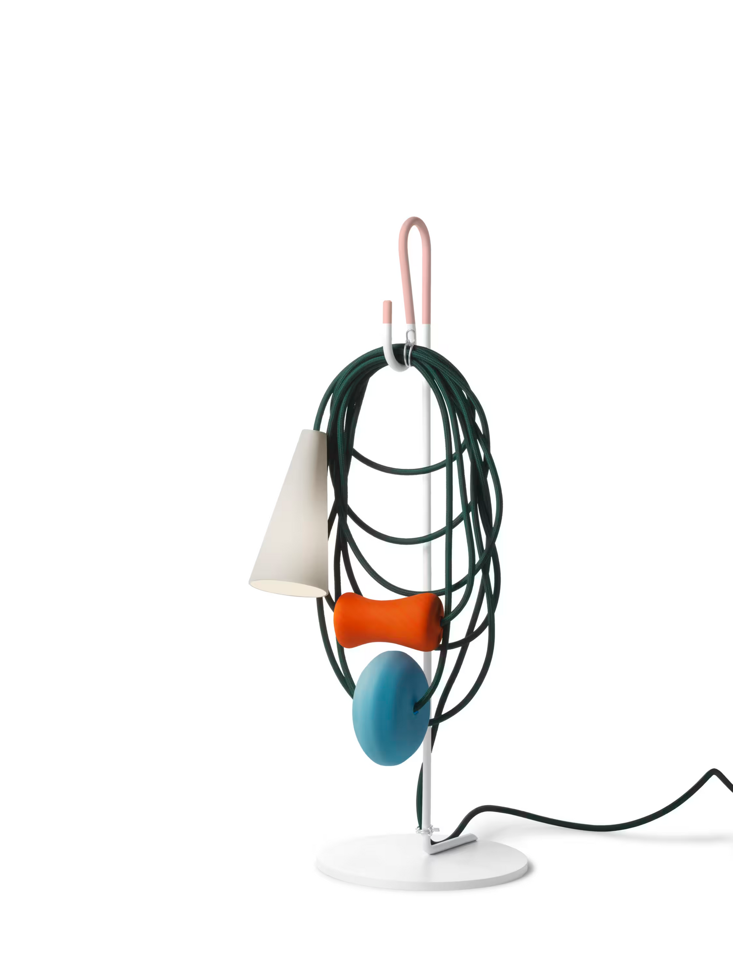Filo Blown Glass Table Lamp with Porcelain & Coated Metal