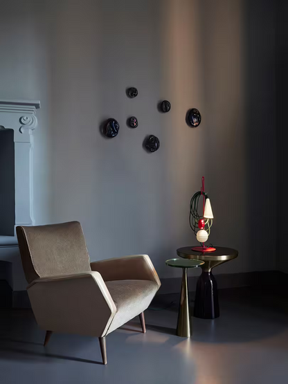 Filo Blown Glass Table Lamp with Porcelain & Coated Metal