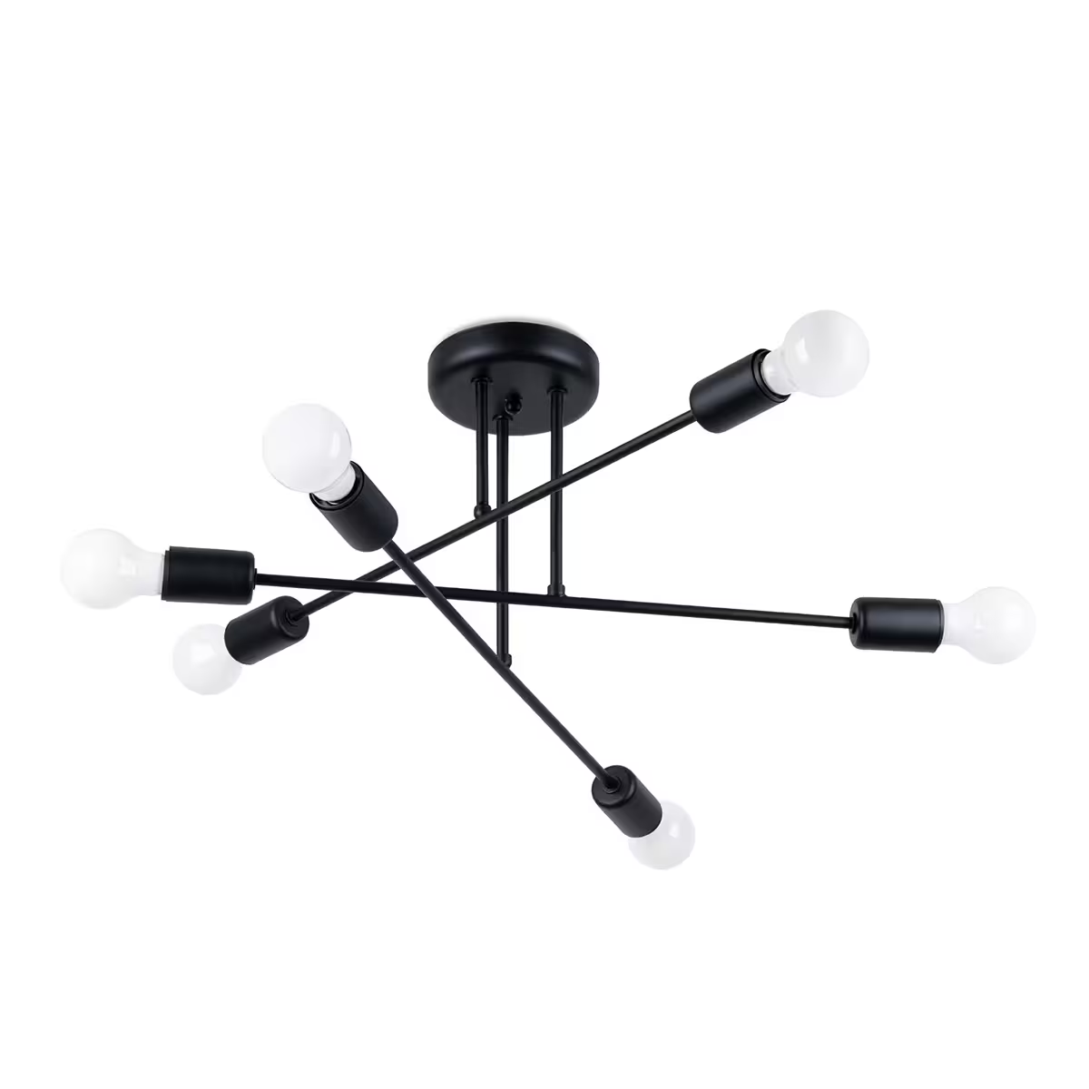 Norah 6R Chandelier in Black