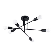 Norah 6R Chandelier in Black