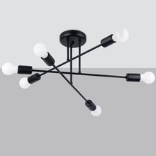 Norah 6R Chandelier in Black
