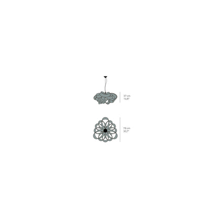 Agatha Small Pendant with Elegant Interlacing Whorls