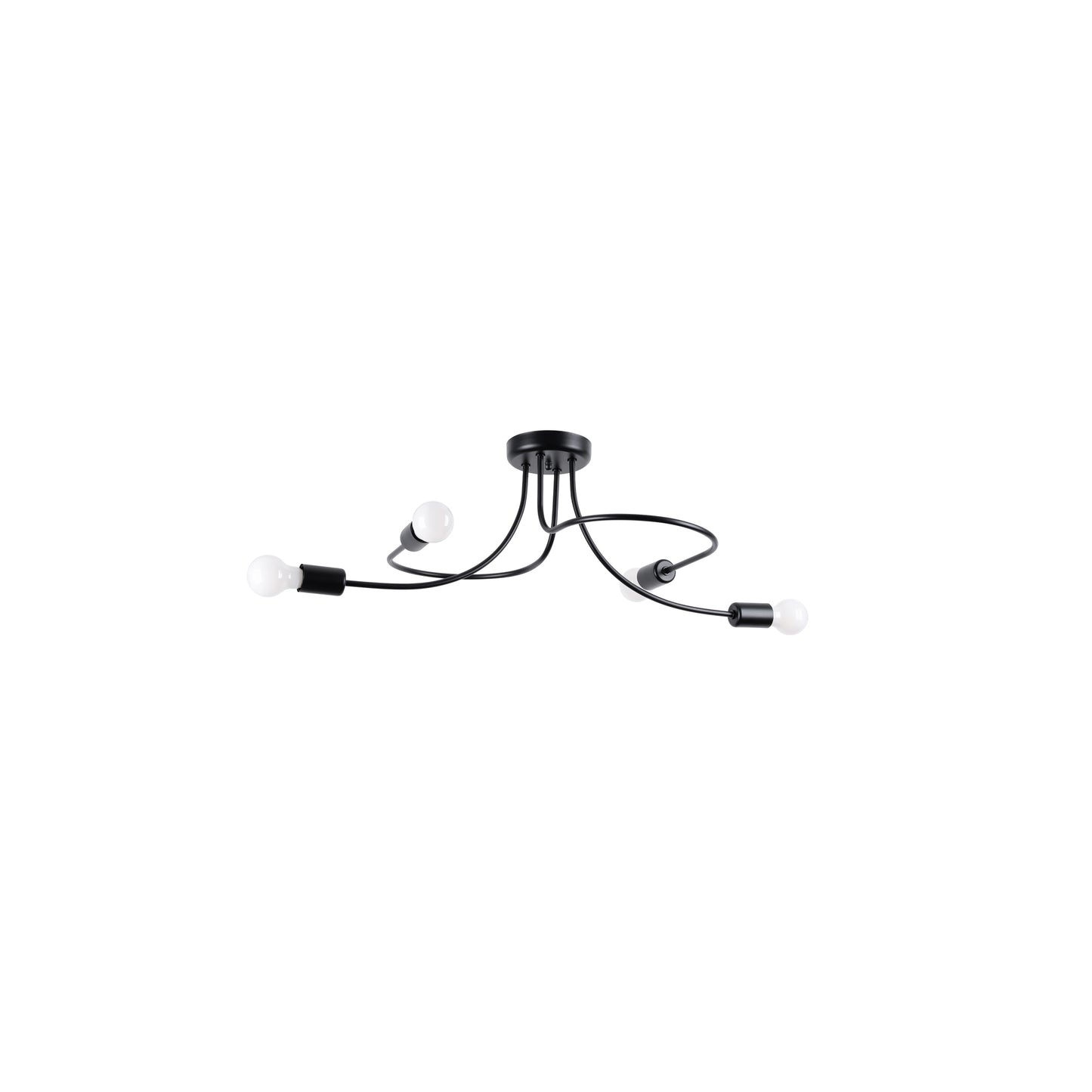 Levar 4 Chandelier in Black