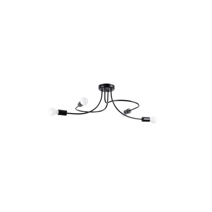Levar 4 Chandelier in Black