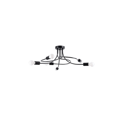 Levar 6 Chandelier in Black