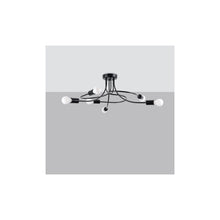 Levar 6 Chandelier in Black
