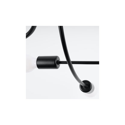 Levar 6 Chandelier in Black