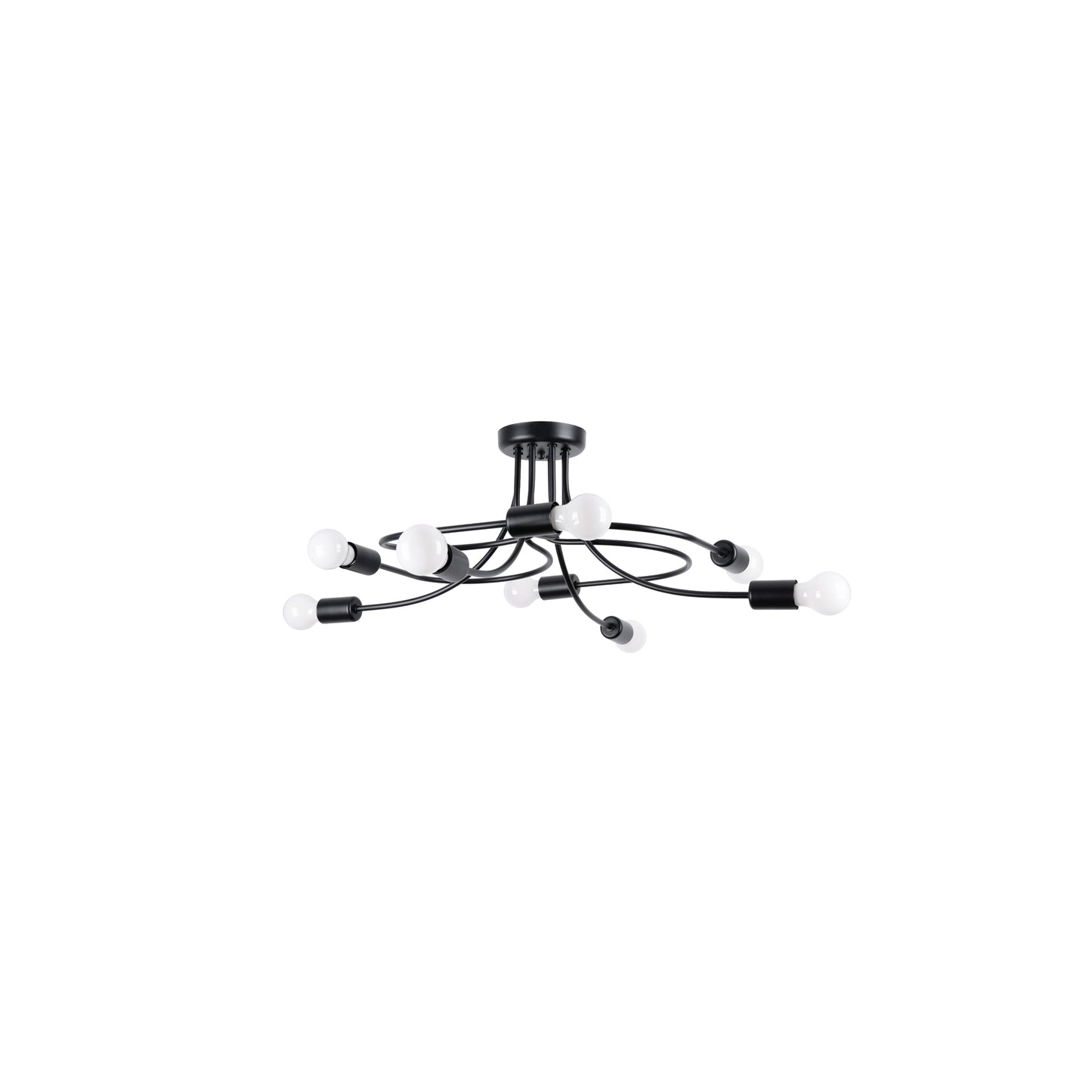 Levar 8 Chandelier in Black