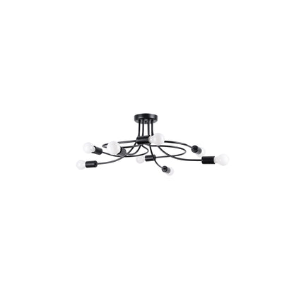 Levar 8 Chandelier in Black