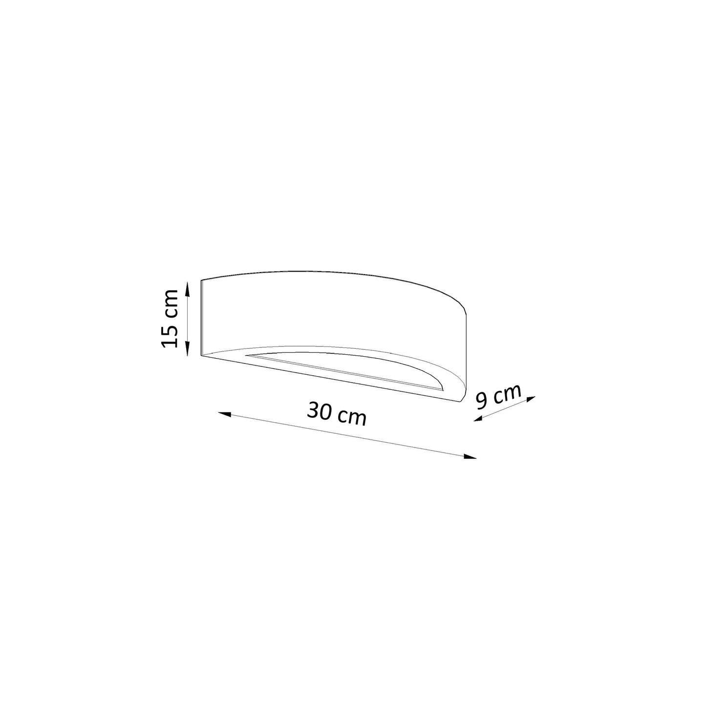 Atena 30 Wall Light in White