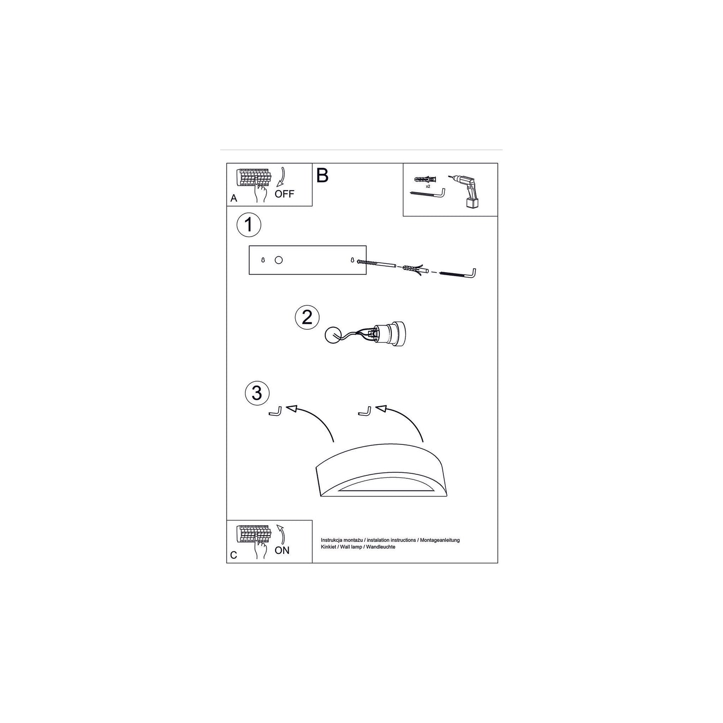 Atena 30 Wall Light in White