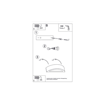 Atena 30 Wall Light in White