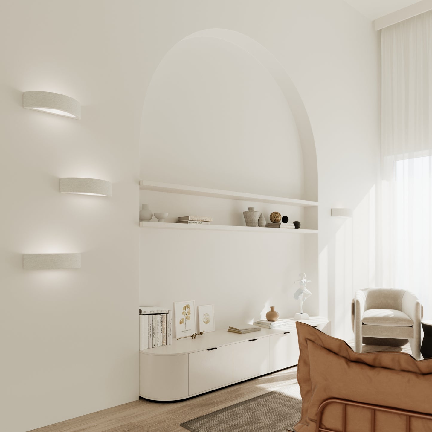 Atena 30 Wall Light in White