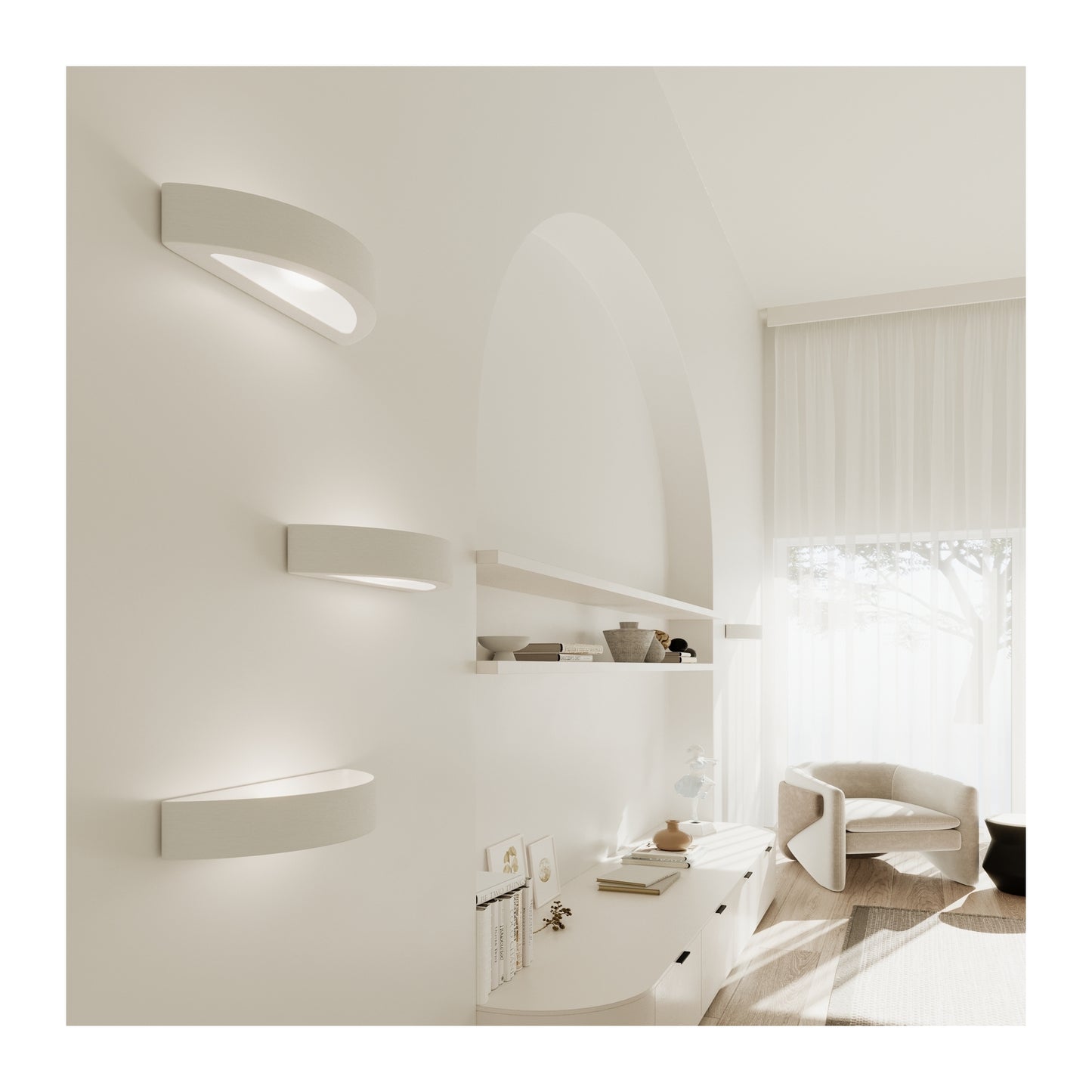 Atena 30 Wall Light in White